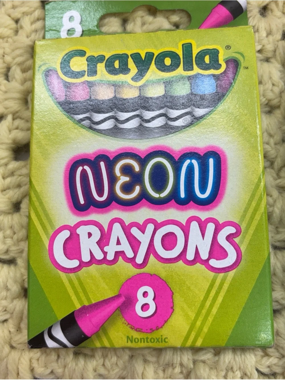 Lot of crayola crayons (1)8 pack neon & (1) 8 pack pastel-new